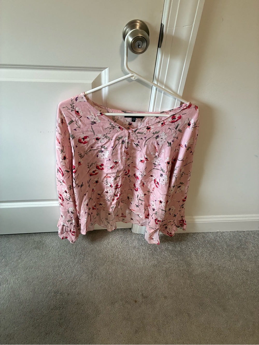 Sanctuary Pink Floral Long-Sleeve Blouse